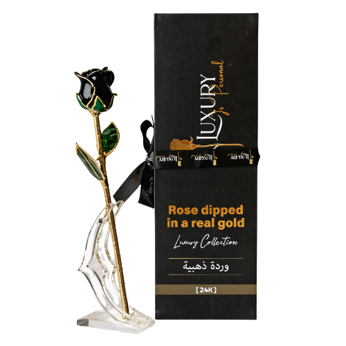 24K Gold Forever Rose Black